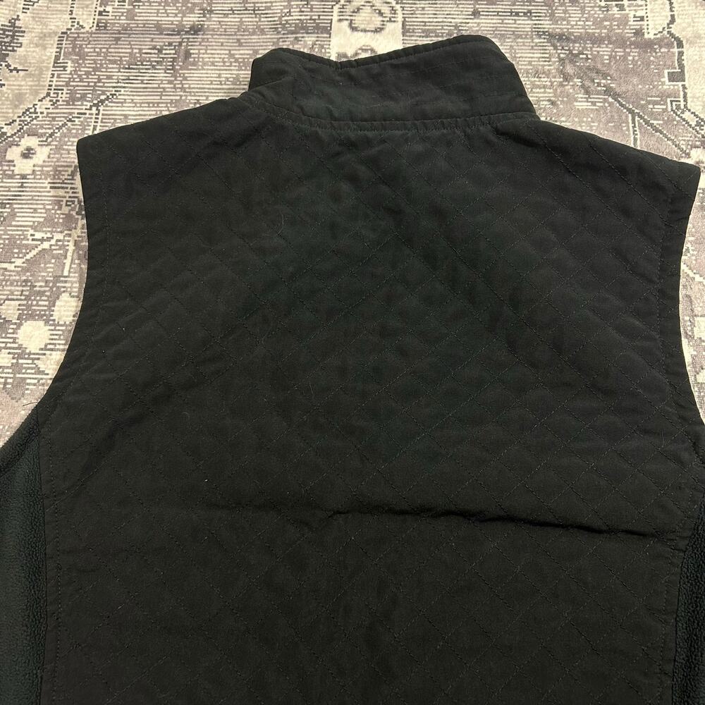 Columbia Women's Quilted Full Zip Fleece Side Vest Black Size M Camping Gorpcore - Picture 5 of 10